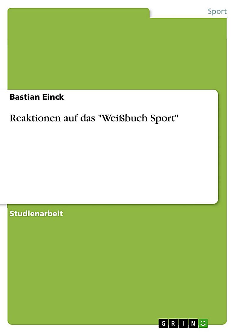 Reaktionen auf das ´Weißbuch Sport´