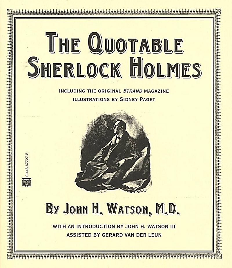 Mysterious Press: The Quotable Sherlock Holmes