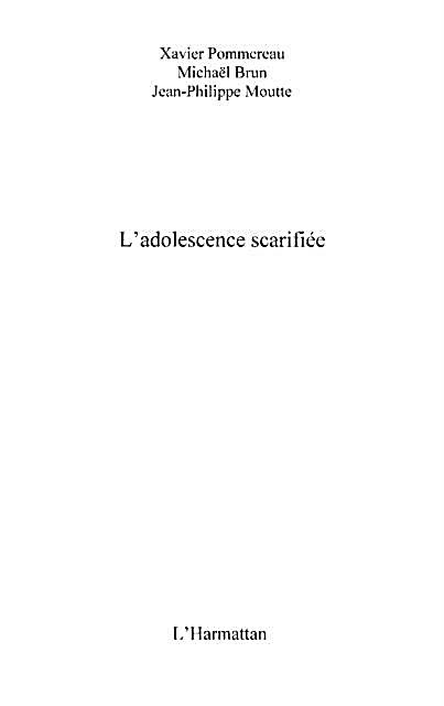 Adolescence scarifiee L´