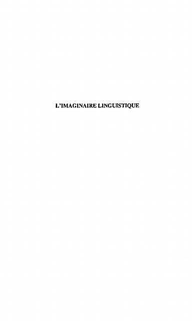 Imaginaire linguistique L´