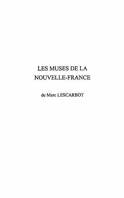 Les muses de la Nouvelle - France