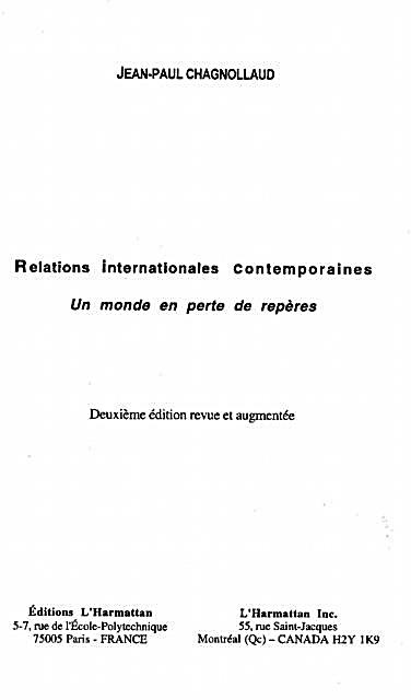 Relations Internationales Contemporaines