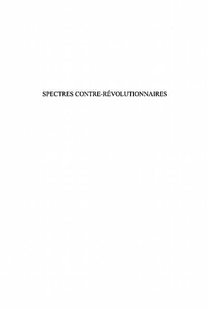 Spectres contre-revolutionnaires