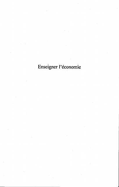 Enseigner l´economie