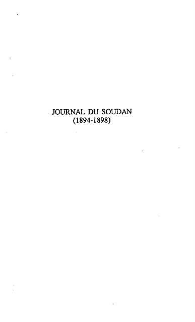 Journal du soudan (1894-1898)