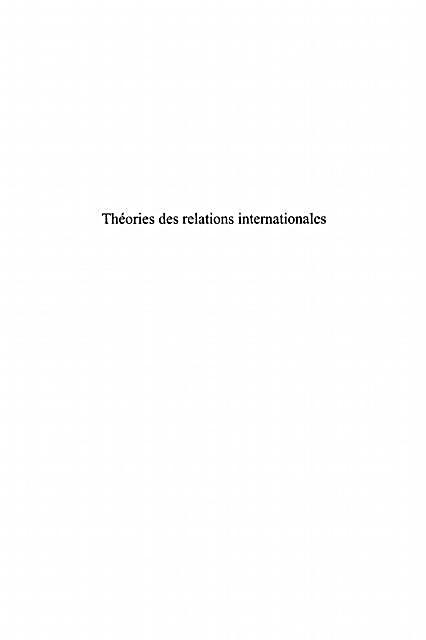 Theories des relations internationales