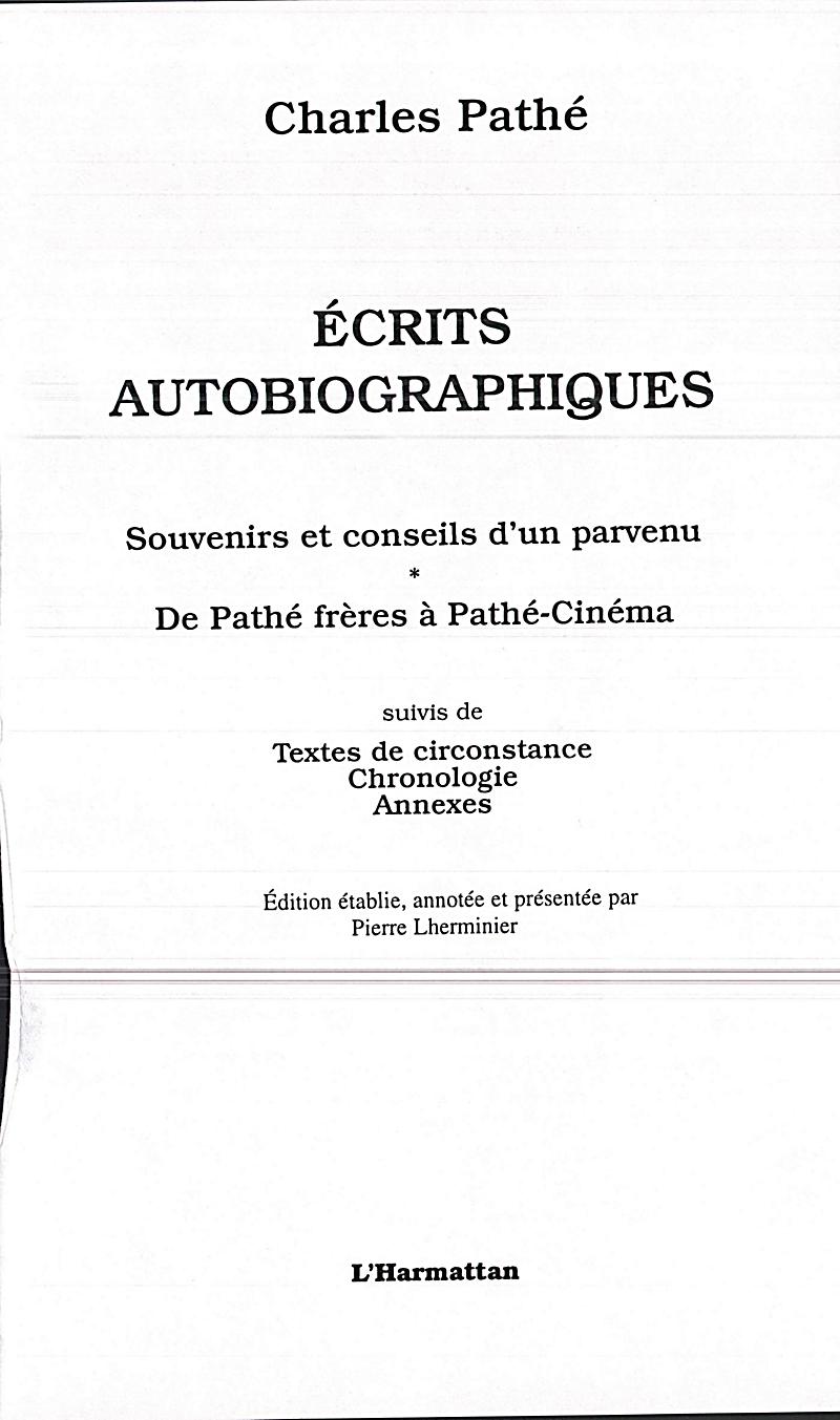 Ecrits autobiographiques