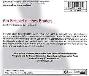 Am Beispiel meines Bruders, 4 Audio-CDs Hörbuch günstig ...