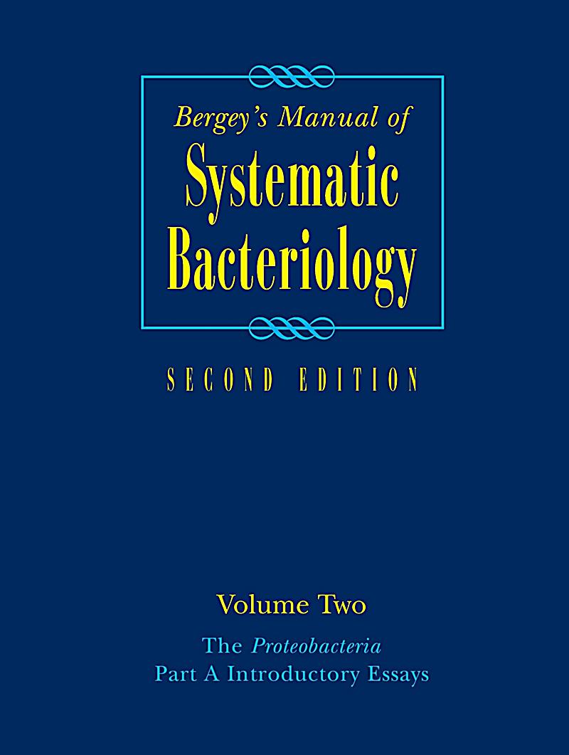 Bergey Manual Of Systematic Bacteriology Flowchart