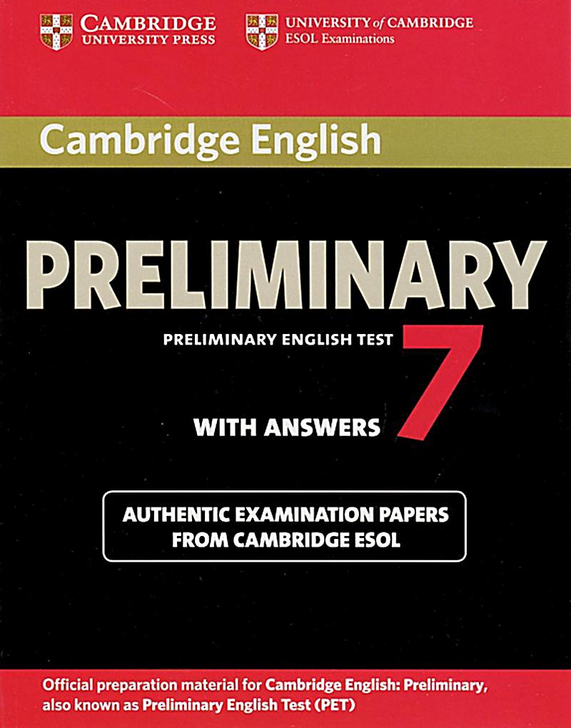 test english cambridge book preliminary Book Preliminary Cambridge Test English PET 7: Student's