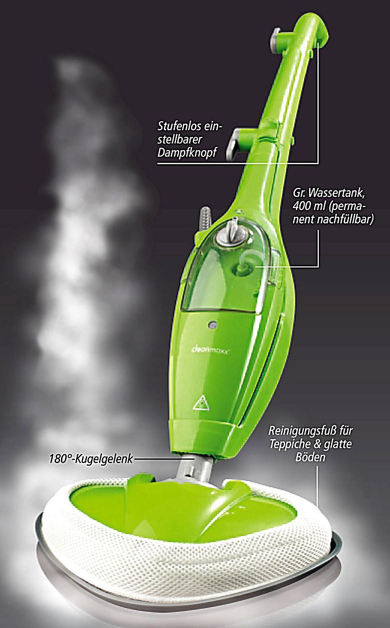 Clean Maxx Multi-Dampfreiniger mit Dreiecksfuß, limegreen | Weltbild.de