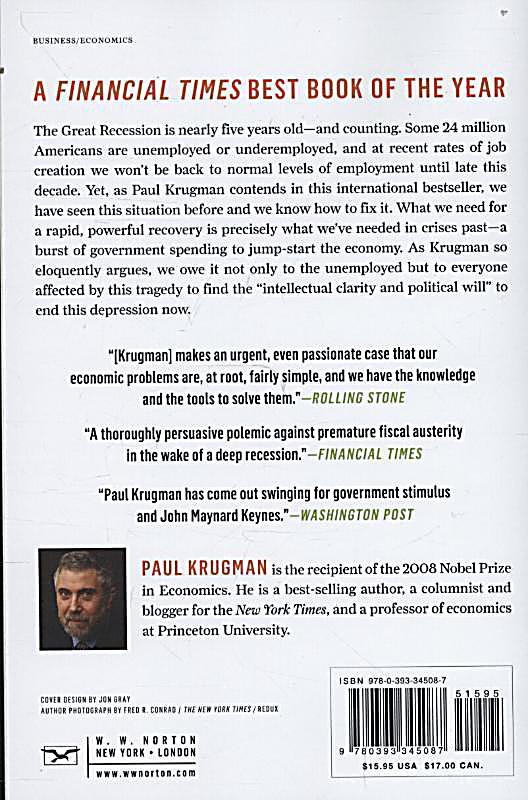 End This Depression Now! Paul Krugman Nobel Prize