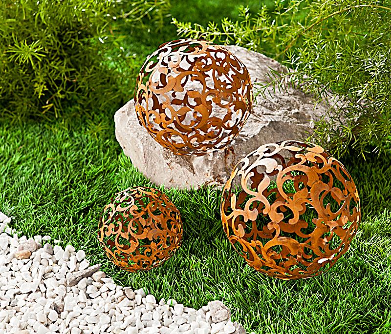 Gartenkugeln aus Metall, 3er Set jetzt bei Weltbild.de bestellen
