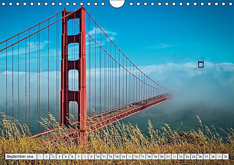 Golden Gate Bridge Synonym für San Francisco Wandkalender 2018 DIN A4