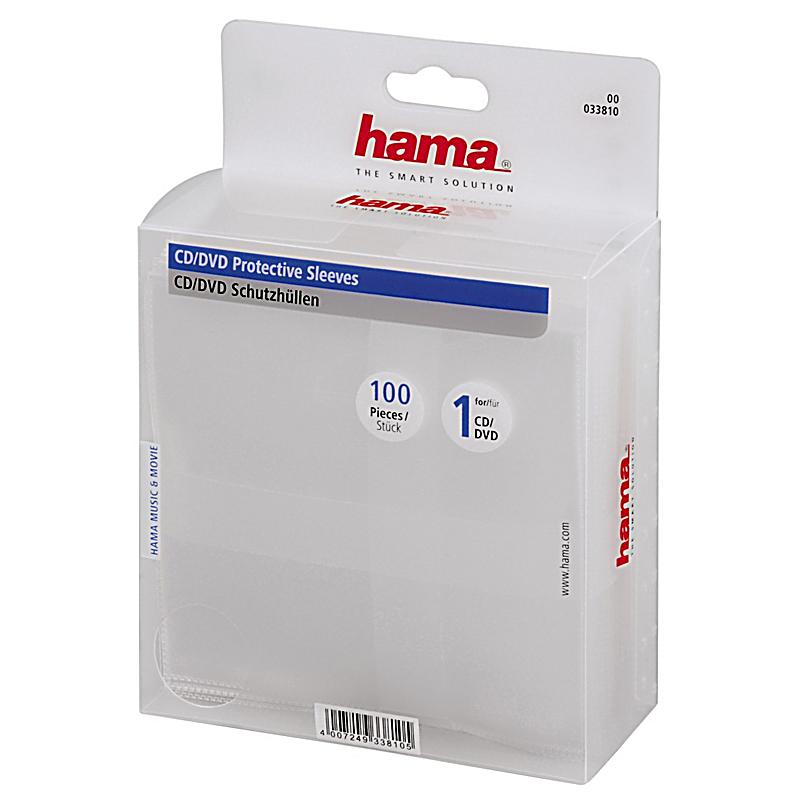 hama cd dvd schutzhuellen 100 transparent 098821264