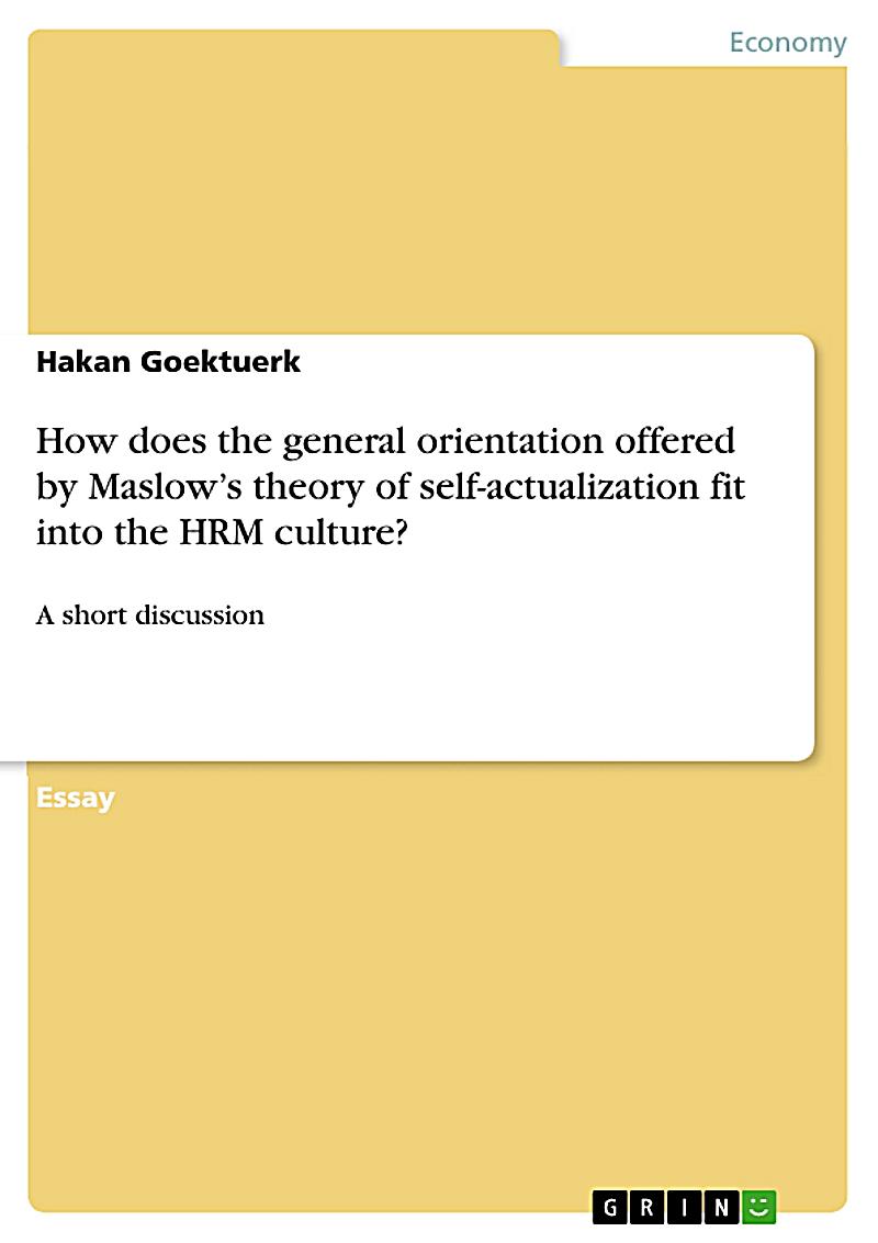 self esteem theory maslow pdf