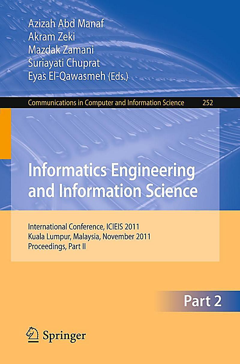 Informatics Engineering and Information Science, Part II  Weltbild.ch