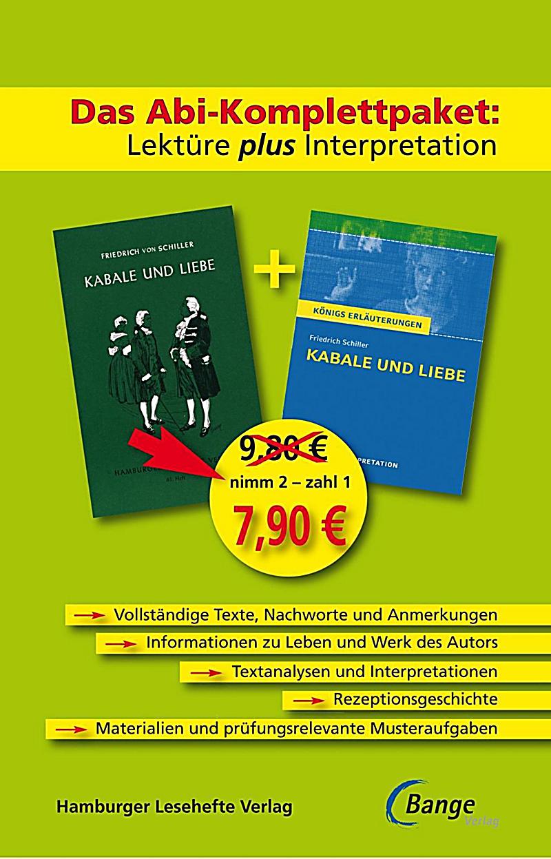 Kabale und Liebe, Lektüre plus Interpretation Buch - Weltbild.de