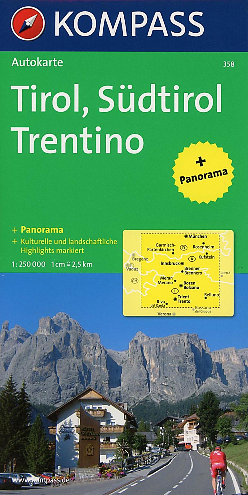Kompass Karte Tirol, Südtirol, Trentino Tirol, Alto Adige, Trentino Buch