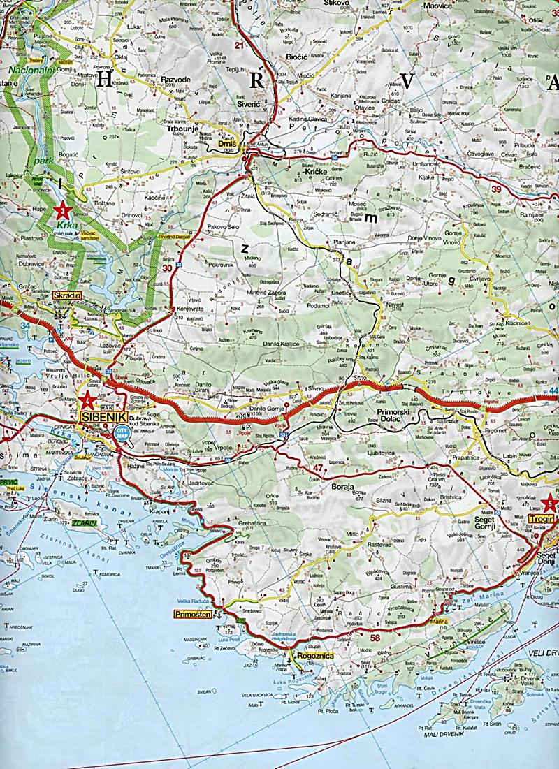 MARCO POLO Karte HR Dalmatien, Kroatische Küste 1: 200 000 Dalmacija