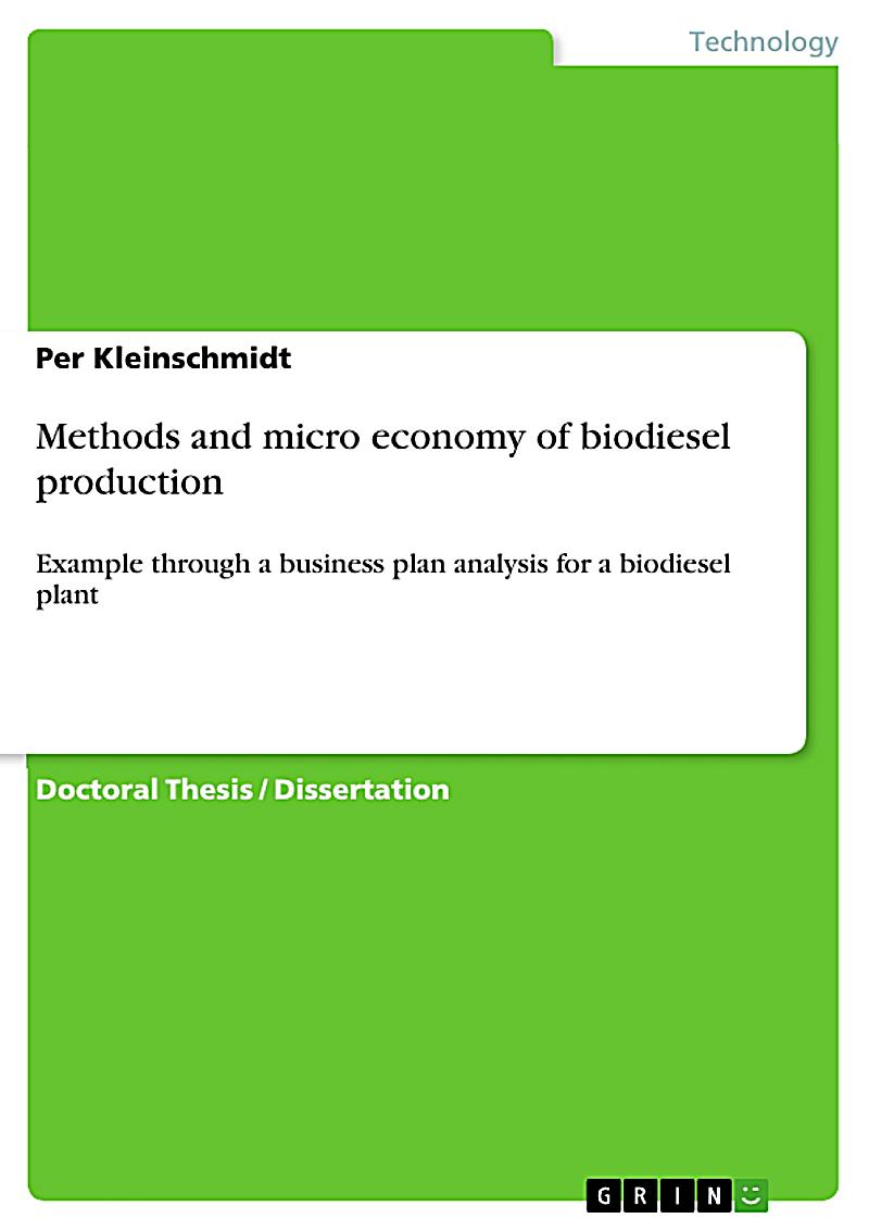 Biodiesel business plan pdf