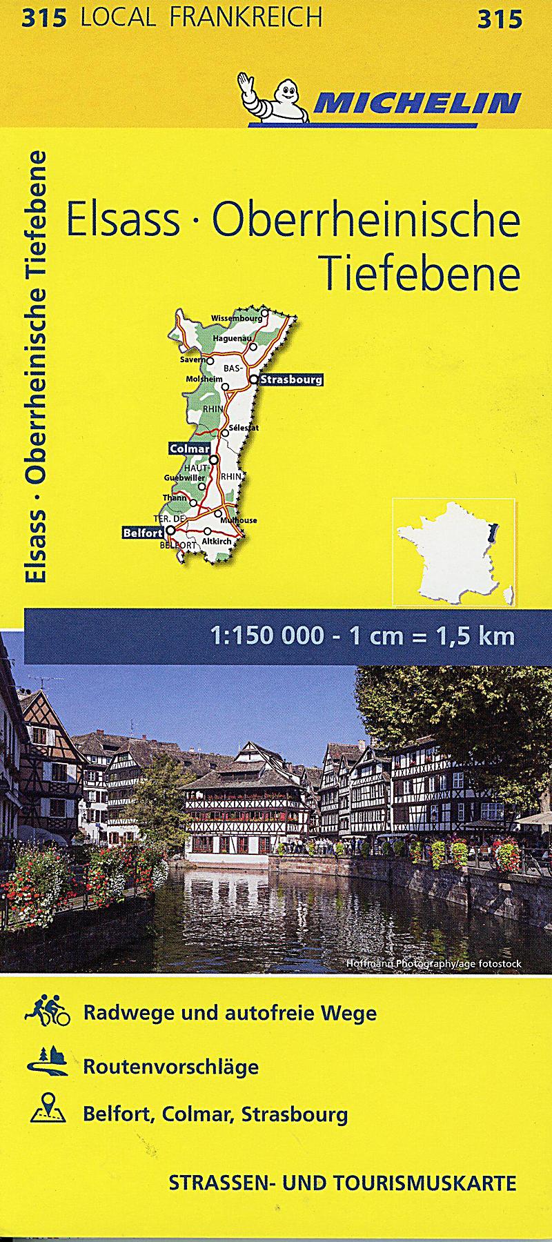 Michelin Karte Elsass, Oberrheinische Tiefebene Buch - Weltbild.de