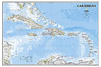 National Geographic Map Caribbean Classic, Planokarte Buch