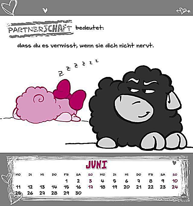 Olaf und Poppy, das Grummelschaf Postkartenkalender 2018 ...