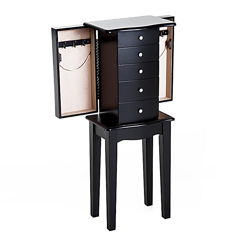 Schmuckschrank mit Spiegel Farbe: schwarz bestellen | Weltbild.de