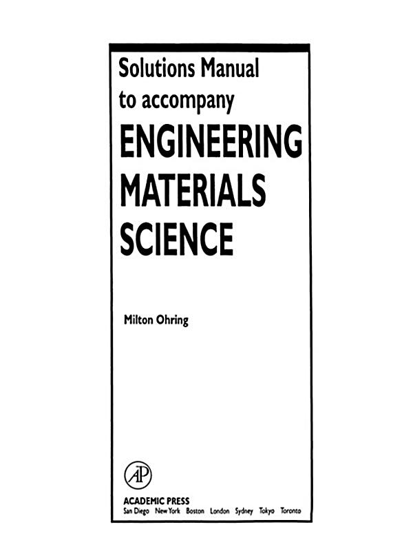 Engineering Materials 1 Solutions Manual