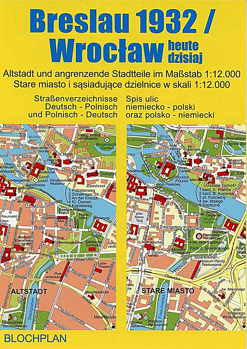 Stadtplan Breslau 1932 Wroclaw heute dzisiaj Buch Weltbild.de