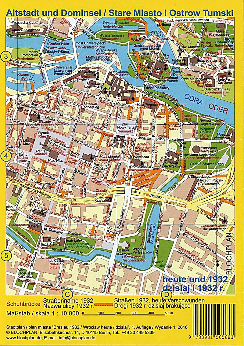 Stadtplan Breslau 1932 Wroclaw heute dzisiaj Buch - Weltbild.de