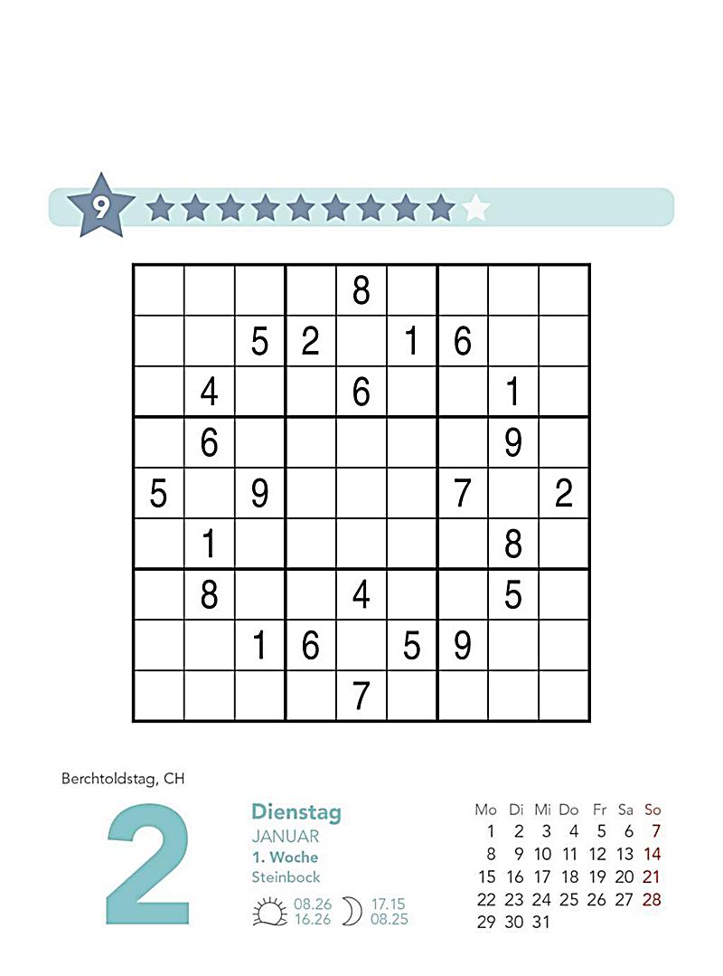 Sudoku Schwierig Bis Extrem 2018 Kalender Bei Weltbild de