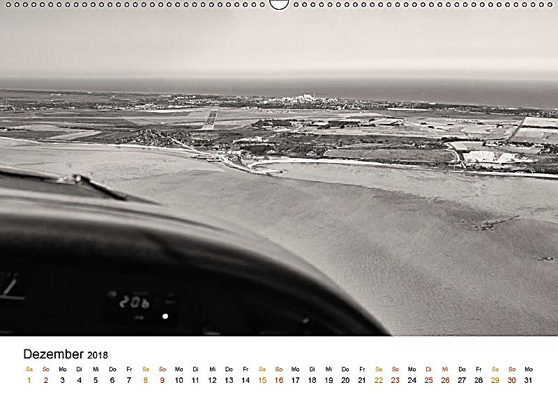 Sylt von oben in Schwarz-Weiss Wandkalender 2018 DIN A2 ...