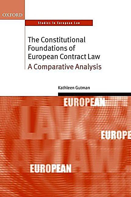 The Constitutional Foundations Of European Contract Law Buch