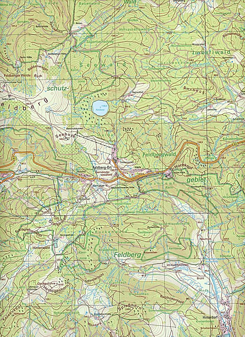 Topographische Karte Baden-Württemberg Feldberg Schwarzwald Buch