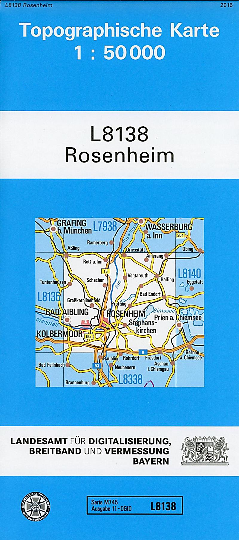 Topographische Karte Bayern Rosenheim Buch - Weltbild.de