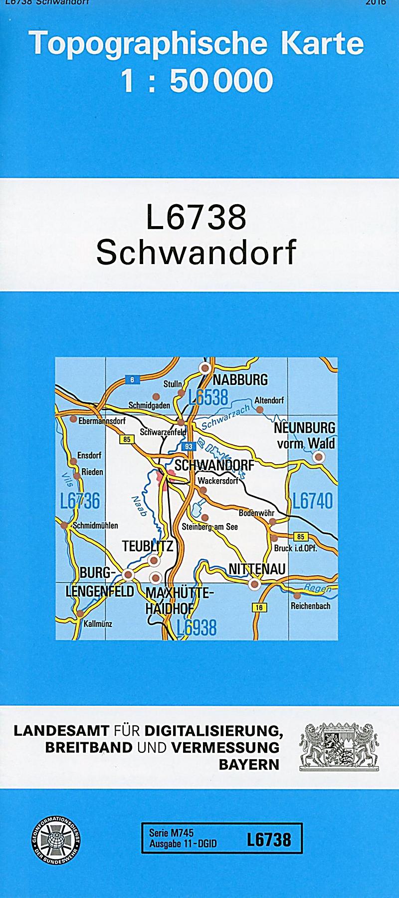 Topographische Karte Bayern Schwandorf Buch - Weltbild.at