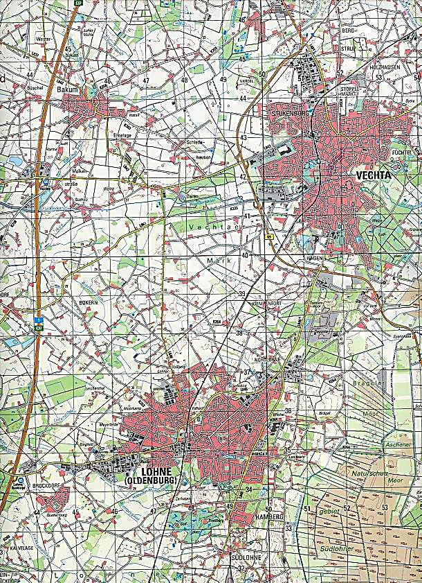 Topographische Karte Niedersachsen Vechta Buch - Weltbild.de