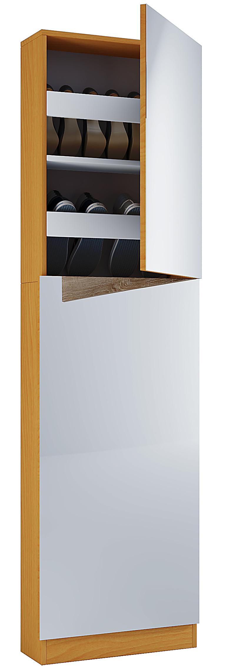 VCM Schuhschrank Schuhregal Schuhkommode Spiegel Spiegeltür Schrank