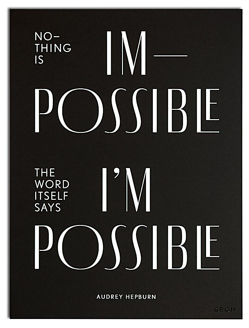 Nothing is impossible motivational speech image