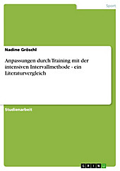 Anpassungen durch Training mit der intensiven Intervallmethode - ein Literaturvergleich - eBook - Nadine Gröschl,