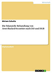 Die bilanzielle Behandlung von Asset-Backed-Securities nach IAS und HGB - eBook - Miriam Schulte,