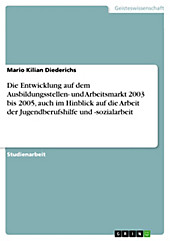 Die Entwicklung auf dem Ausbildungsstellen- und Arbeitsmarkt 2003 bis 2005, auch im Hinblick auf die Arbeit der Jugendberufshilfe und -sozialarbeit... - Mario Kilian Diederichs,