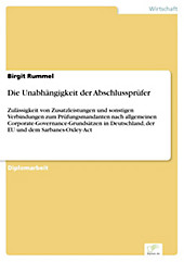 Diplom.de: Die Unabhängigkeit der Abschlussprüfer - eBook - Birgit Rummel,