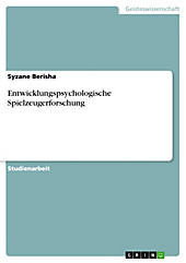 Entwicklungspsychologische Spielzeugerforschung - eBook - Syzane Berisha,