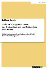 Globales Management unter interkulturellem und transkulturellem Blickwinkel - eBook - Gebhard Deissler,