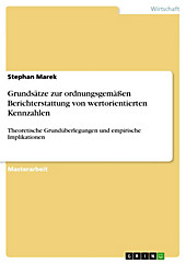 Grundsätze zur ordnungsgemäßen Berichterstattung von wertorientierten Kennzahlen - eBook - Stephan Marek,