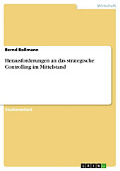 Herausforderungen an das strategische Controlling im Mittelstand - eBook - Bernd Boßmann,