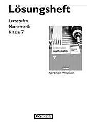 Lernstufen Mathematik, Differenzierende Ausgabe Nordrhein-Westfalen, Neubearbeitung: 7. Schuljahr, Lösungen zum Schülerbuch. Sina Hübers, - Buch - Sina Hübers,